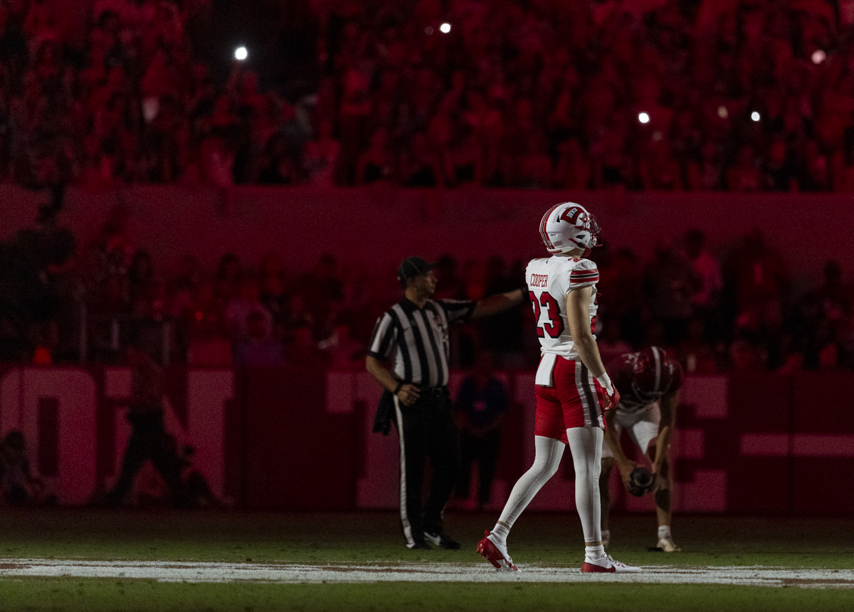 Western Kentucky Hilltoppers wide receiver Jax Cooper (23) takes the field after a timeout during a game against the University of Alabama at Bryant Denning Stadium in Tuscaloosa, Ala. on Saturday, Aug. 31, 2024.