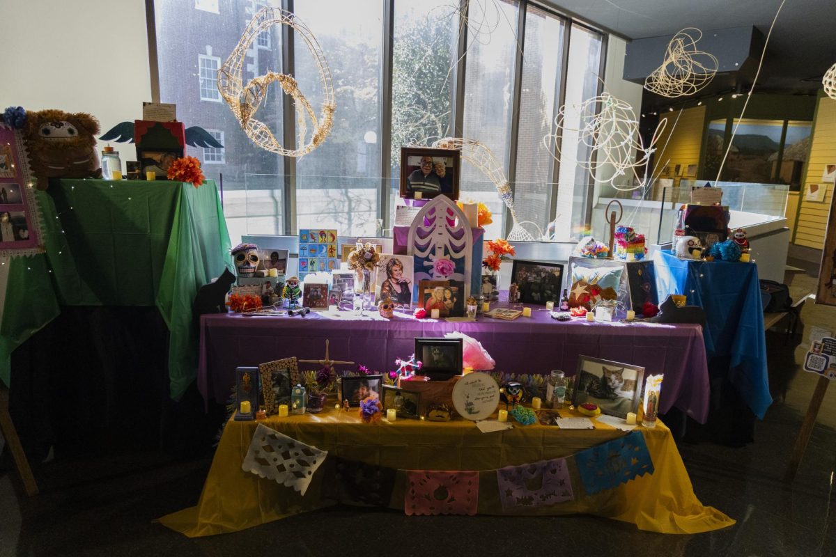 2024’s Día de Muertos community ofrenda crafted by the Kentucky Folklife Program in partnership with The Kentucky Museum and The WKU Department of Society, Culture, Crime and Justice Studies is open Wednesday through Saturday from 9 a.m. to 4 p.m. at the Kentucky Museum until Saturday, November 2.