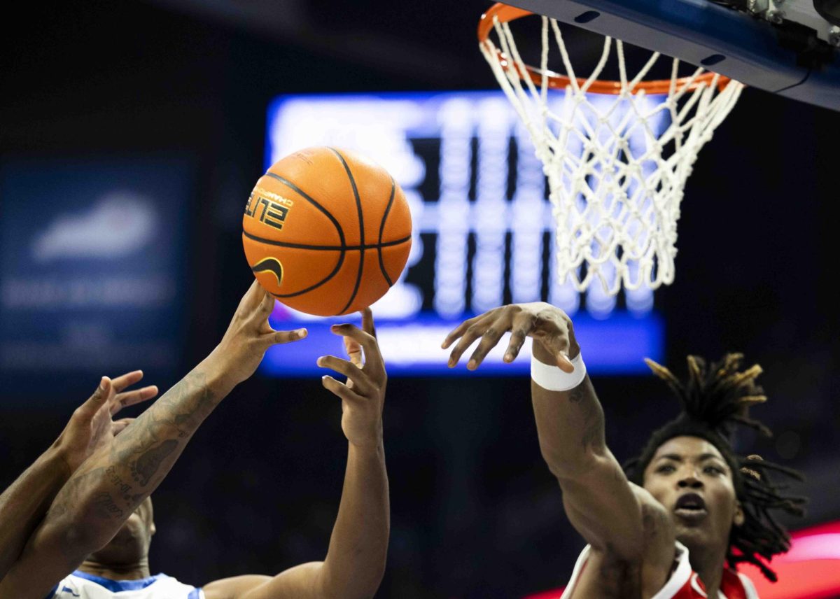 A layup is attempted by UK during the basketball game against Western Kentucky University in Rupp Arena In Lexington, Ky., on Tuesday, Nov. 26, 2024. 