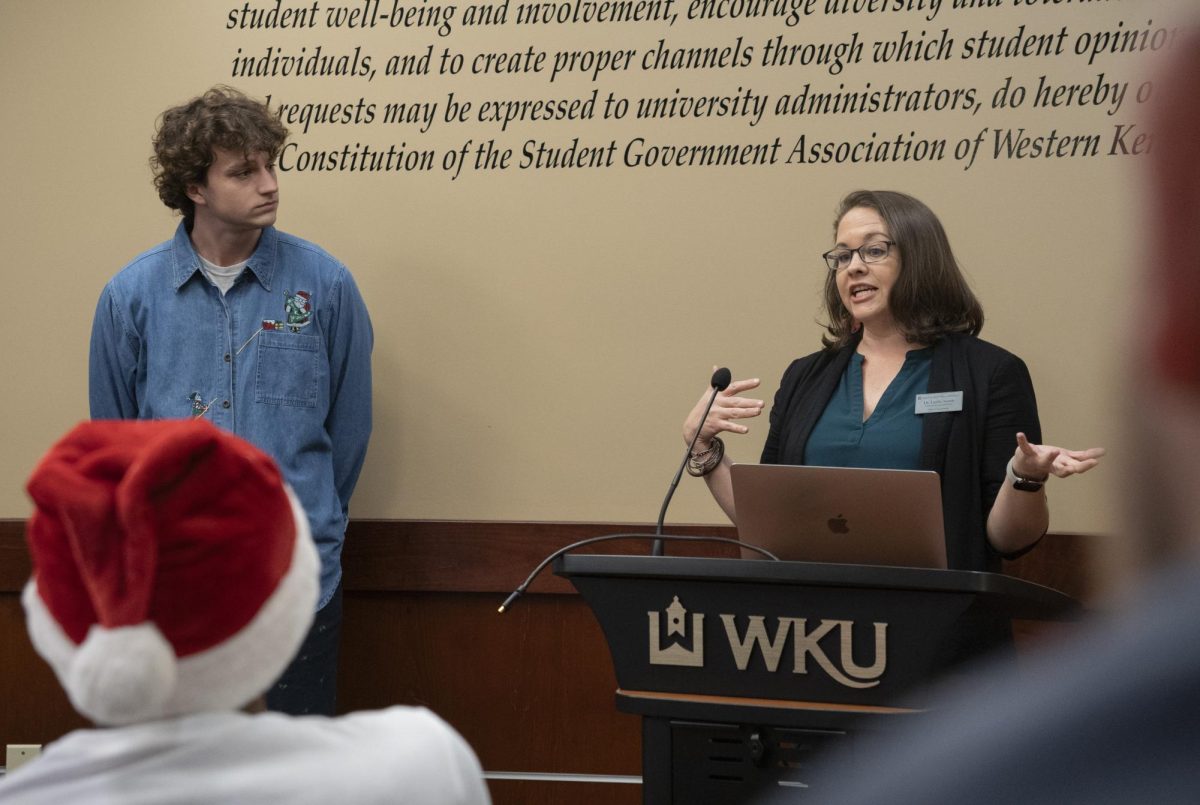 Director of the Office of Sustainability, Dr. Leslie North, discussed a bill regarding funding for the office from the Student Government Association on Tuesday, Nov. 19, 2024.