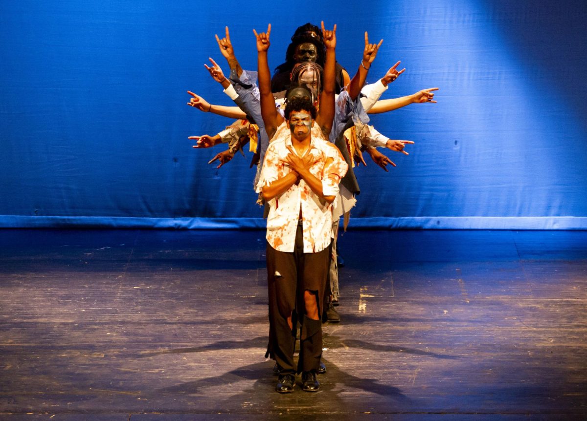 Members of Phi Beta Sigma Fraternity, Inc., perform during the 2024 Homecoming Step Show Performance on Saturday Nov. 16, 2024. 