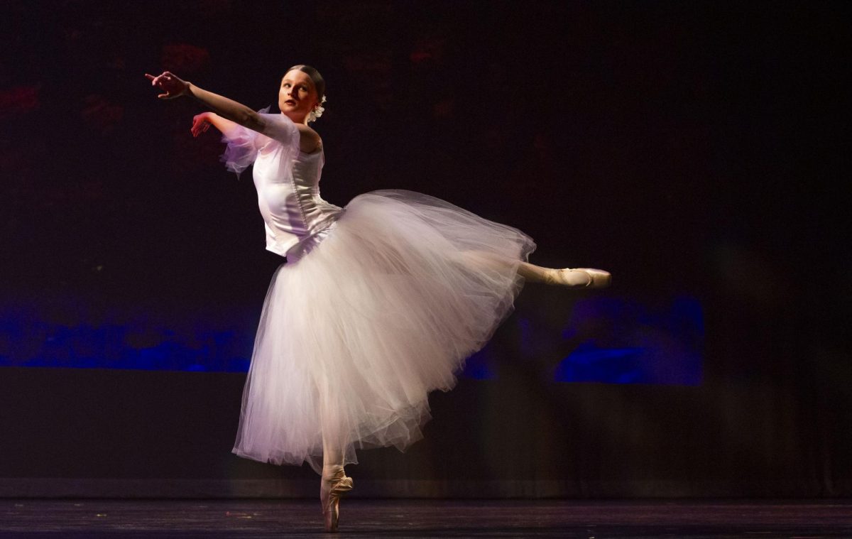 Olivia Massey performs during the 2024 WinterDance rehearsal at Van Meter Hall on Nov. 13, 2024. 