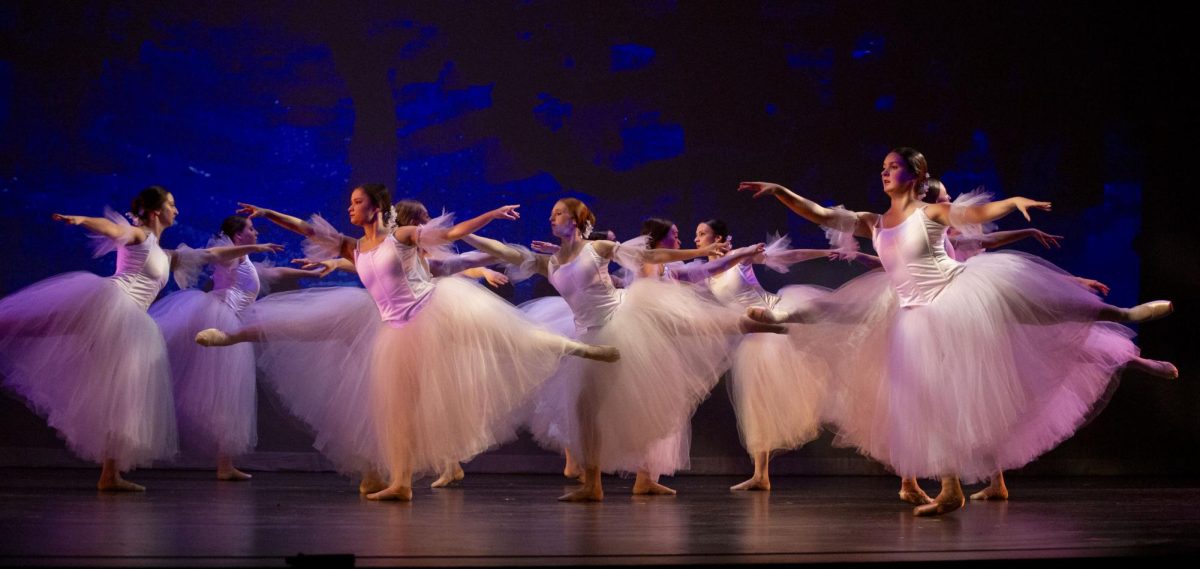 Western Kentucky Dance Company ballet students perform during the 2024 WinterDance rehearsal at Van Meter Hall on Nov. 13, 2024. 