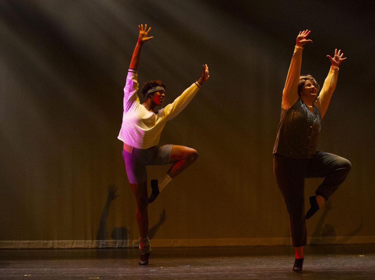 Nathan Neal and Grace Carter perform during the 2024 WinterDance rehearsal at Van Meter Hall on Nov. 13, 2024. 