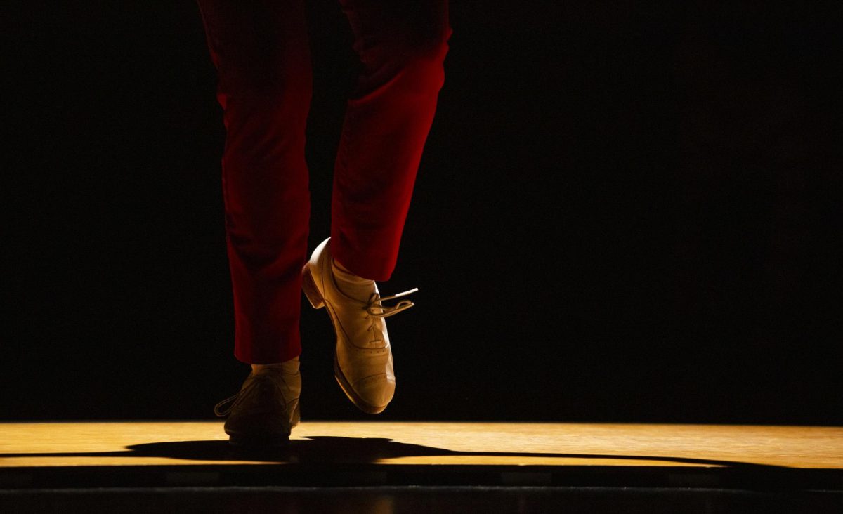 A WKU Dance Company tap student performs during the 2024 WinterDance rehearsal at Van Meter Hall on Nov. 13, 2024. 