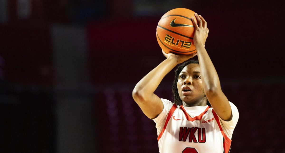 WKU forward Torri James (2) shoots a free throw during the Lady Topper's game against the Kentucky Wesleyan Panthers in Bowling Green, Ky. on Wednesday, Dec. 11, 2024.