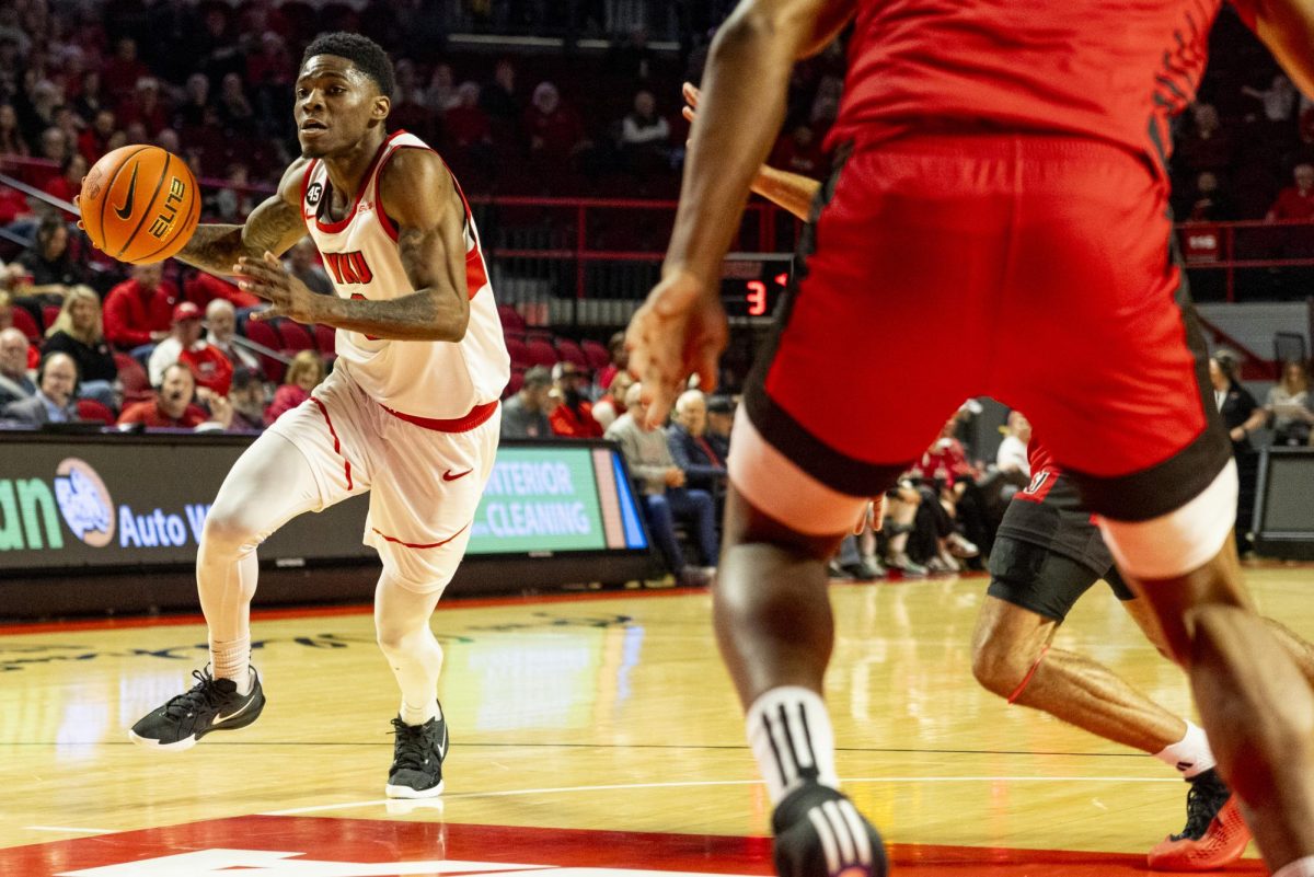 WKU guard Don McHenry (2) drives the ball to the basket during the Hilltopper's game against the Seattle Redhawks in Bowling Green, Ky. on Tuesday, Dec. 17, 2024.