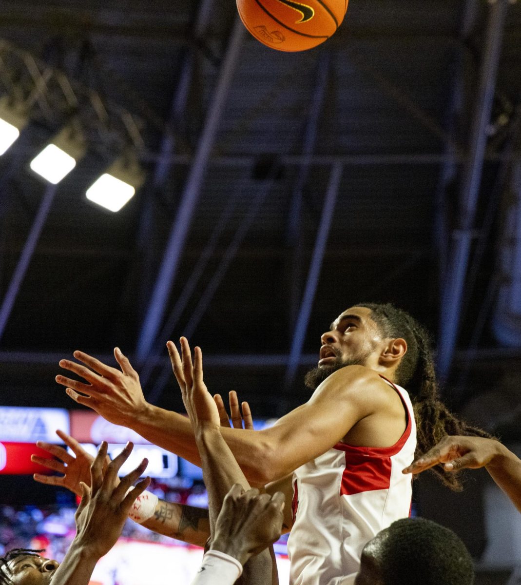 Western Kentucky Hilltoppers guard Khristian Lander (4)looks to a loose ball during the Hilltoppers game against the UTEP Miners in Bowling Green, Ky. on Thursday, Jan. 30, 2025. 
