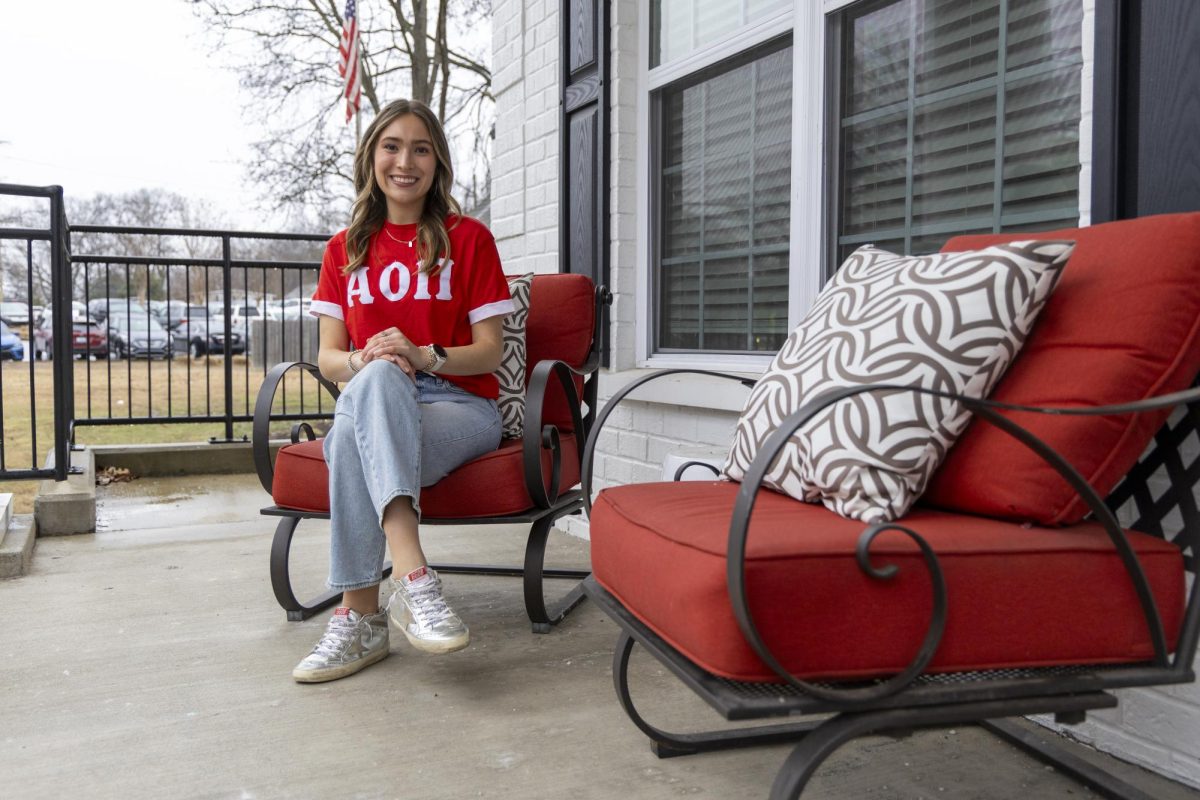 Genevieve Robinett, a junior from Brentwood, TN, is a first year spirit master and the Alpha Omicron Pi, Alpha Chi chapter president. Robinett was featured in a series called “Global Child” where she was a tour guide on the show. 