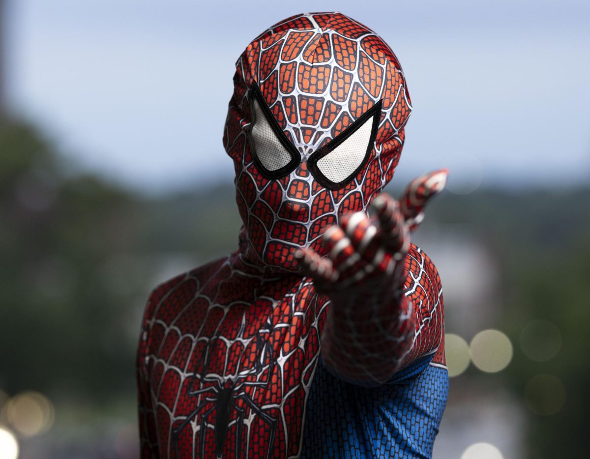 WKU Spidey poses for a portrait on Tuesday, Sept. 23, 2025, on Western Kentucky University’s main campus in Bowling Green, Ky.