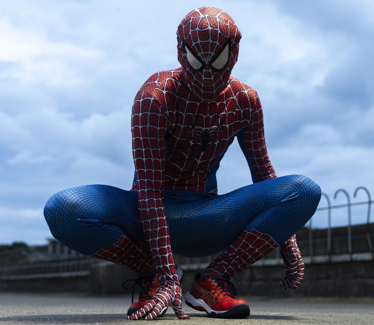 WKU Spidey poses for a portrait on Tuesday, Sept. 23, 2025, on Western Kentucky University’s main campus in Bowling Green, Ky.