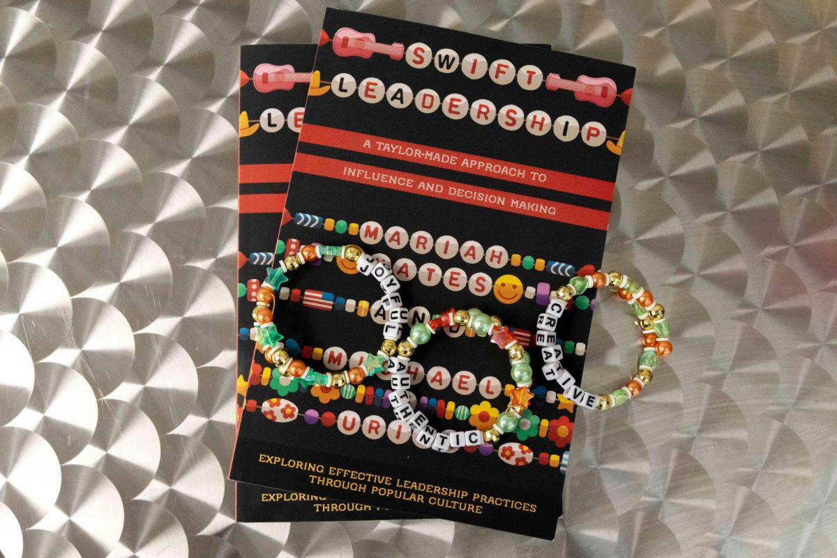 Mariah Yates’ book, “Swift Leadership, a Taylor-made Approach to Influence and Decision Making,” sits on display for those in attendance of the “Strong Community, Strong Coffee” meeting at the WKU Innovation Campus on Sept. 11, 2025.