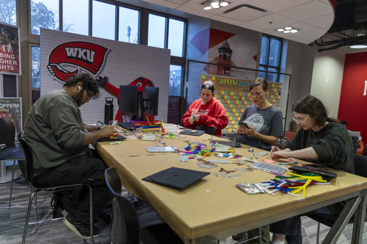 Take Care of WK & You hosted a graduation cap decoration station at The WKU Store on Thursday, Nov. 20, 2025.