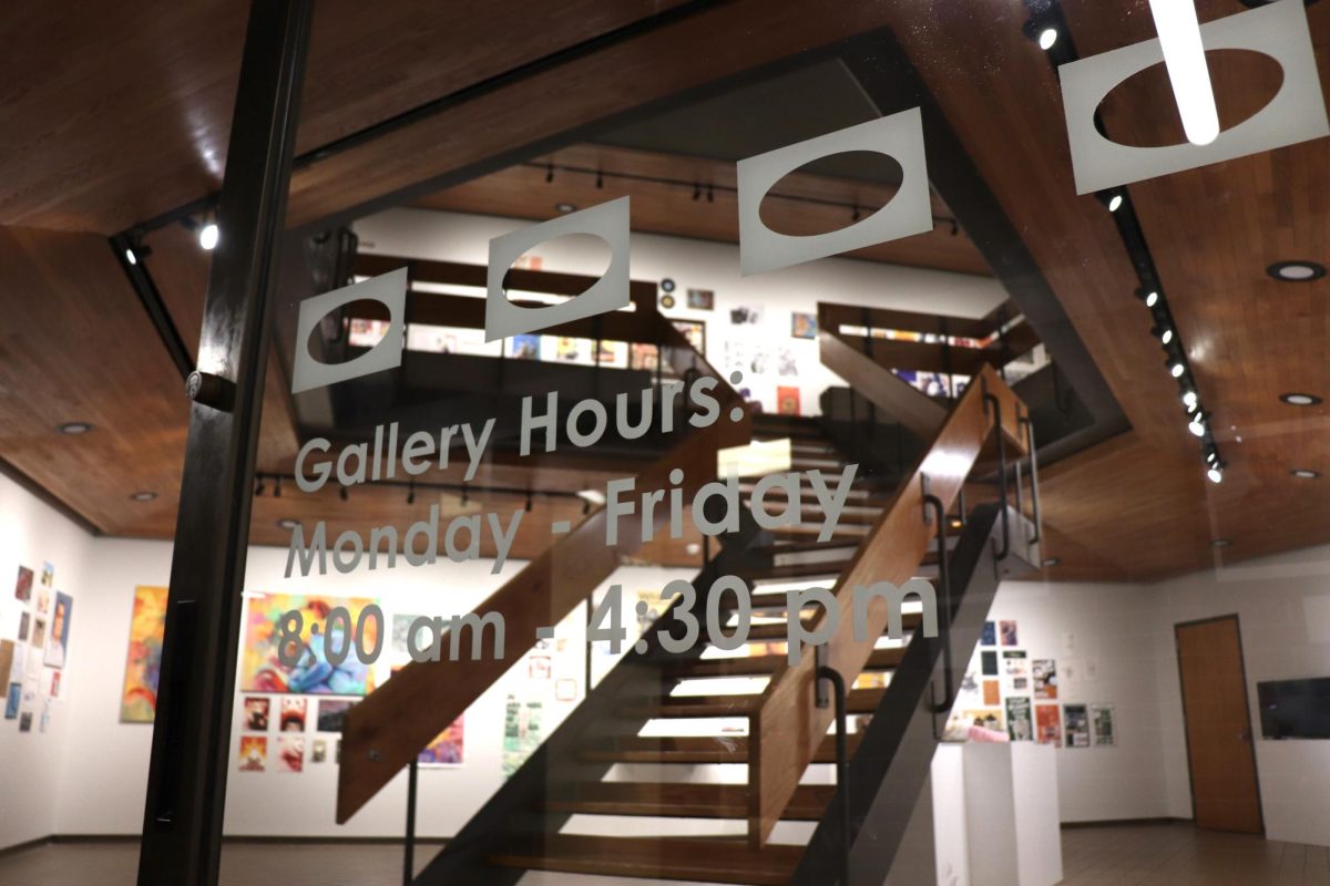 The fall 2025 graduating seniors exhibit is set up on the second floor of the Ivan Wilson Fine Arts Center from Nov. 17 to Dec.12, 2025. 