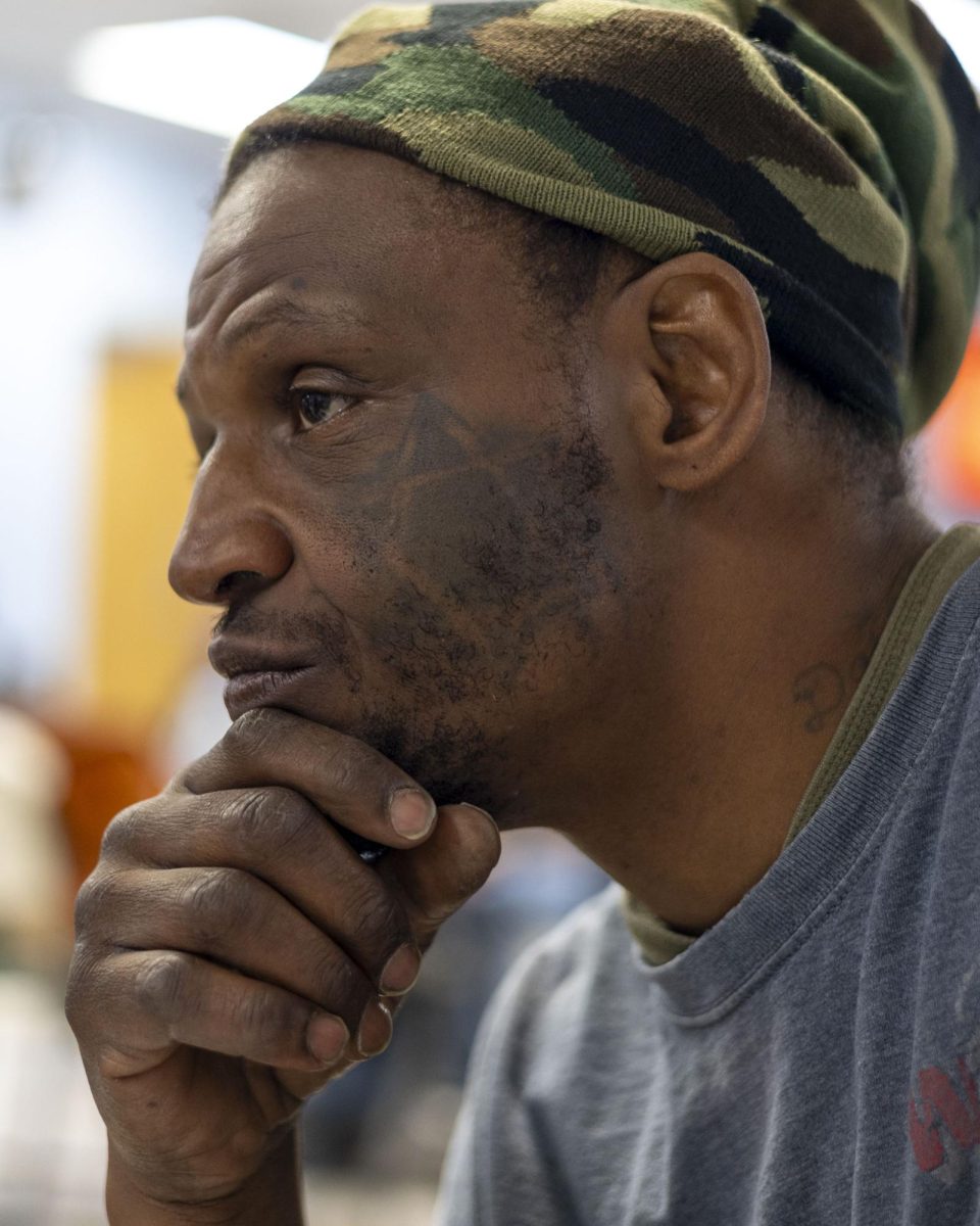 Willam Allen takes shelter at the Salvation Army warming center during intense winter weather on Saturday, Jan. 24, 2026 in Bowling Green, Ky. 