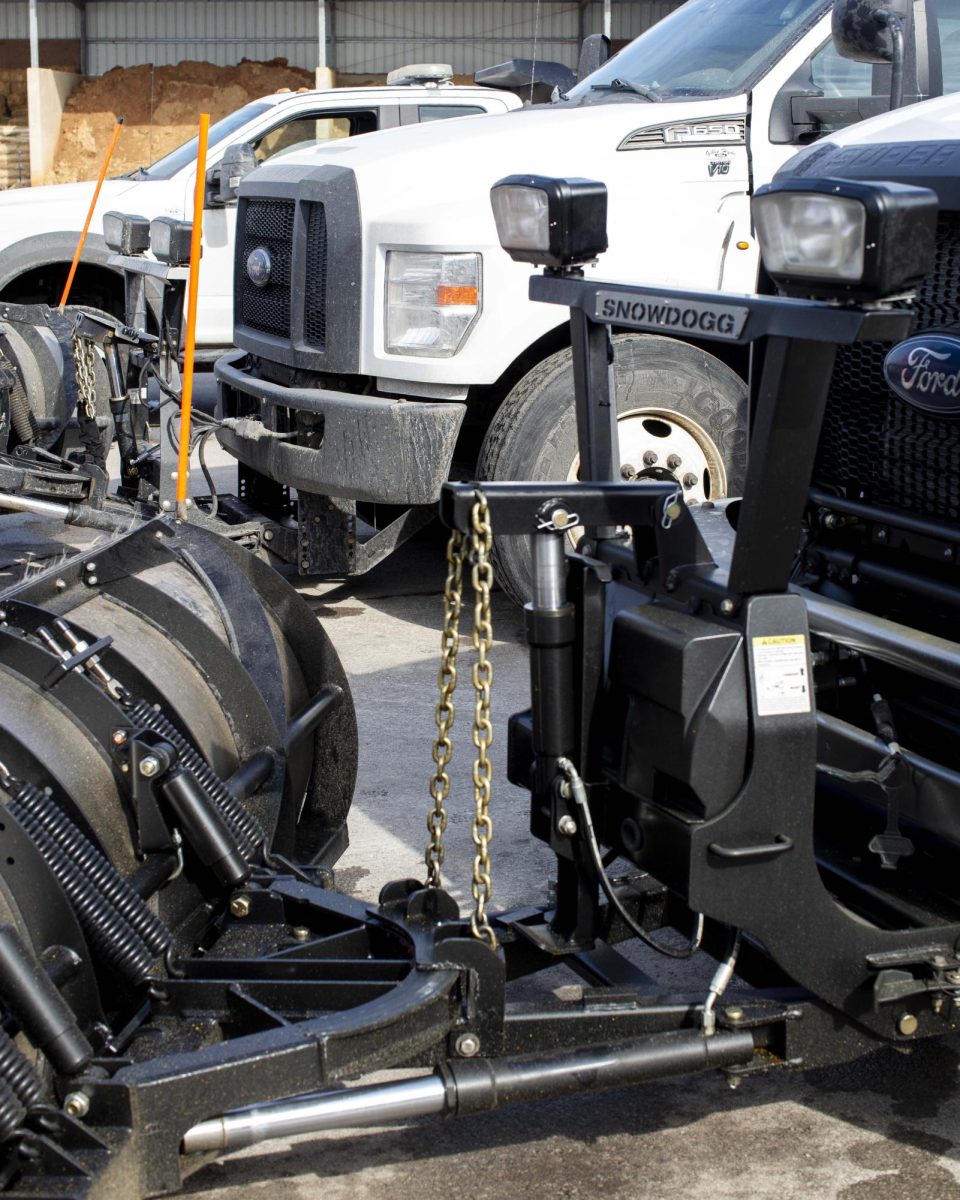 Plow trucks rest at the Bowling Green Public Works depot after working around the clock to clear roadways following intense winter weather in Bowling Green, Ky. on Thursday, Jan. 29, 2026. 