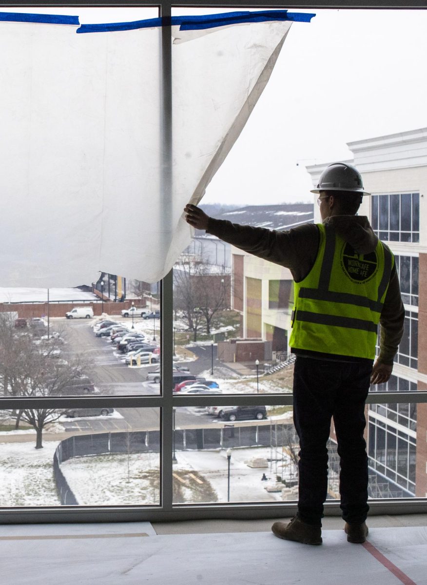 Contractors continued working throughout winter break to keep repairs to Regents and Normal Hall's on schedule for their 2027 reopening. 