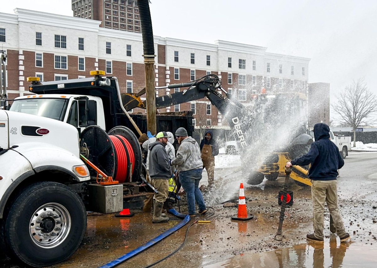 Bowling Green Municipal Utilities crews responded to a pipe failure near the WKU Health Center on Thursday, Feb. 5, 2026. 