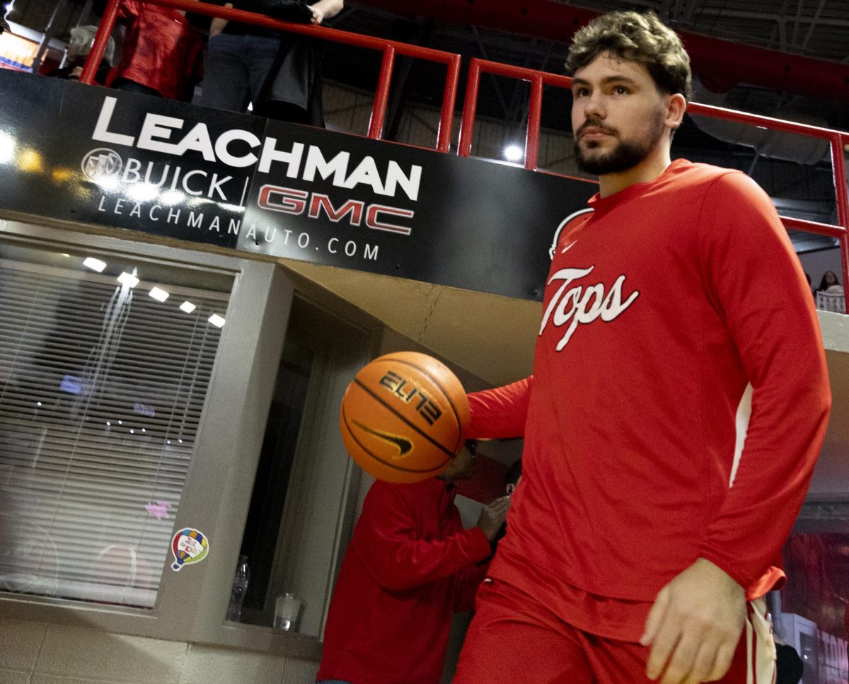 Western Kentucky University Hilltoppers guard Teagan Moore (30) runs out on the court before WKU’s game against the MTSU Blue Raiders on Saturday, Feb. 14, 2026 in E.A. Diddle Arena in Bowling Green, Ky. This was Moore’s first game back after five missed games, in which he scored 28 points.