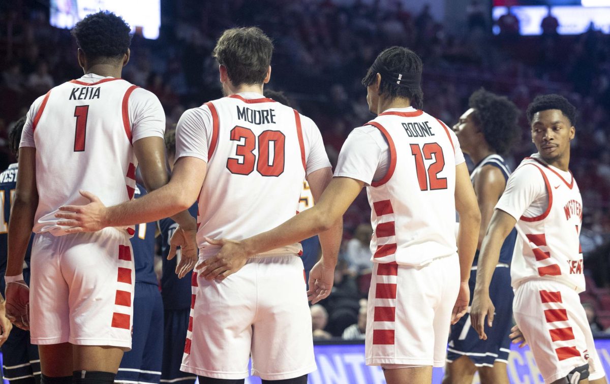 Western Kentucky University Hilltoppers take with win, 97-65, against University of Texas at El Paso during the  WKU vs. UTEP basketball game on Saturday, Feb. 28, 2026 held in E.A Diddle Arena. This season the Hilltoppers have gone 18-11. 