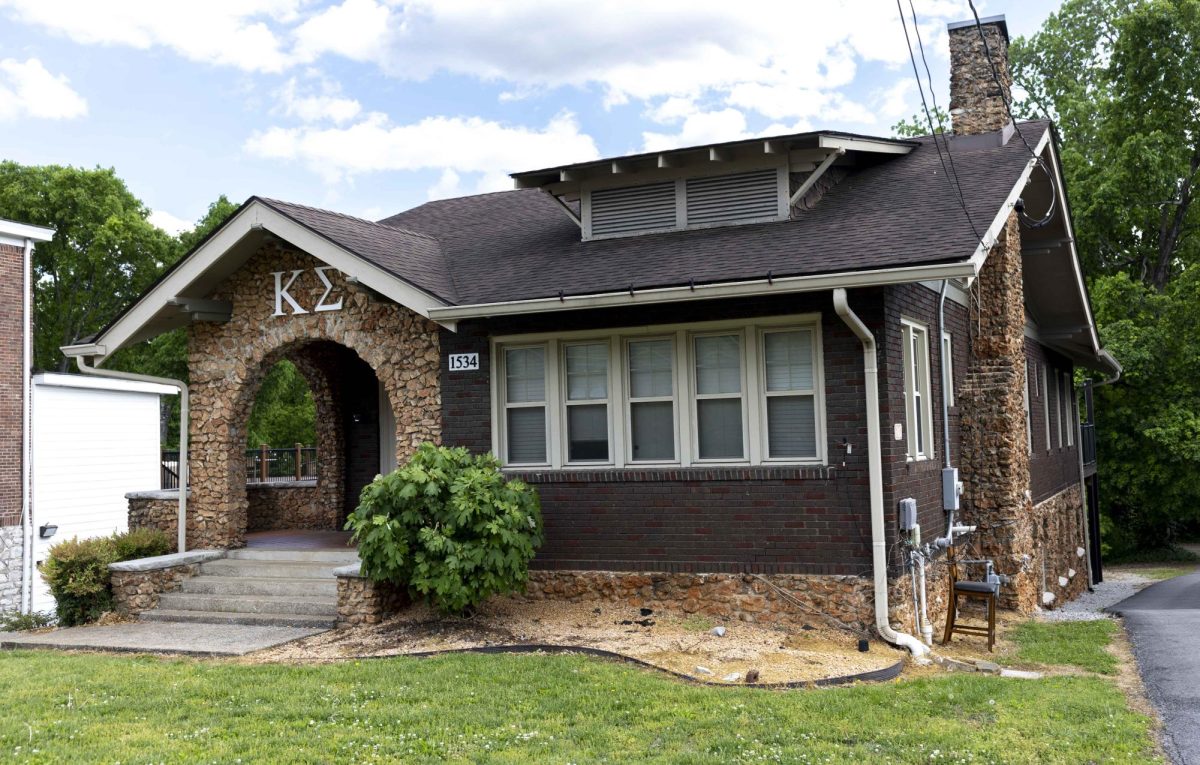 The chapter house of the Theta-Theta chapter of the Kappa Sigma fraternity sits on Chestnut Street on Sunday, April 19, 2026 following the revoking of their university recognition after a hazing-related incident was reported to WKUPD. The sanctions will last five years. 