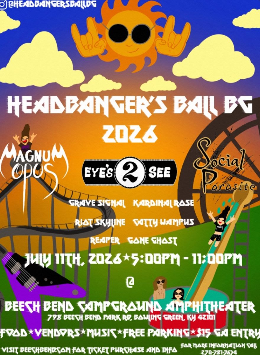 The flyer for Beech Bend's Headbanger's Ball. Flyer courtesy of Logan Potter.