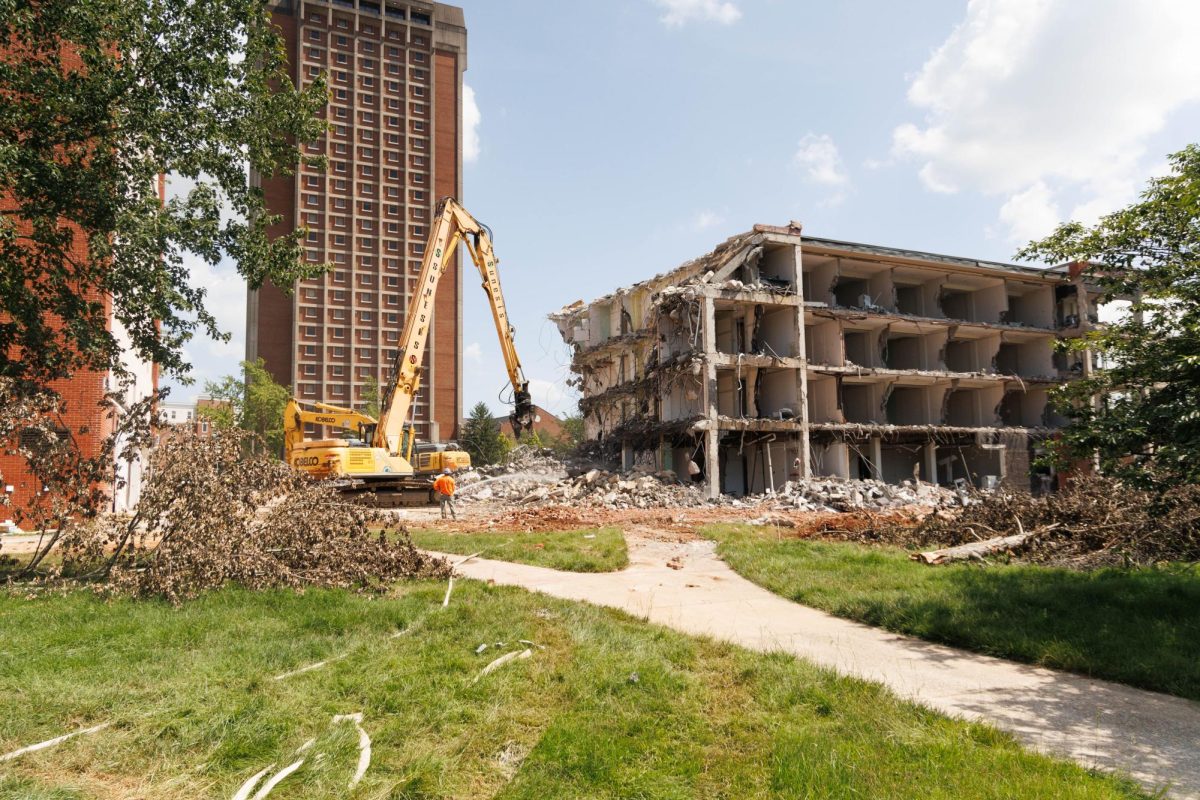 What is remaining of Douglas Keen Hall on July 1, 2026, after WKU began demolishing it to make way for the new residence hall coming in August of 2028. 